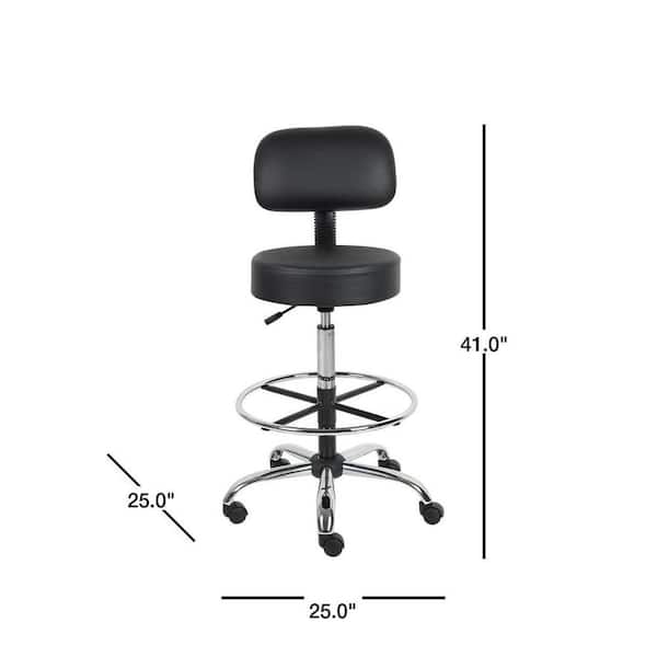 Black for sale online Boss Office Products B16245-BK Drafting Stool 