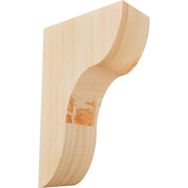 Ekena Millwork 3-1/2 in. x 8 in. x 12 in. Douglas Fir Carmel Smooth Corbel