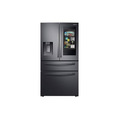 22.2 cu. ft. Family Hub 4-Door French Door Smart Refrigerator in Fingerprint Resistant Black Stainless, Counter Depth
