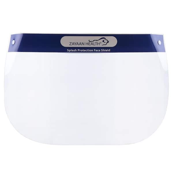 Lightweight Disposable Safety Face Shield with Elastic Headband, Full Face Coverage for Men and Women, Blue (10-Pack)