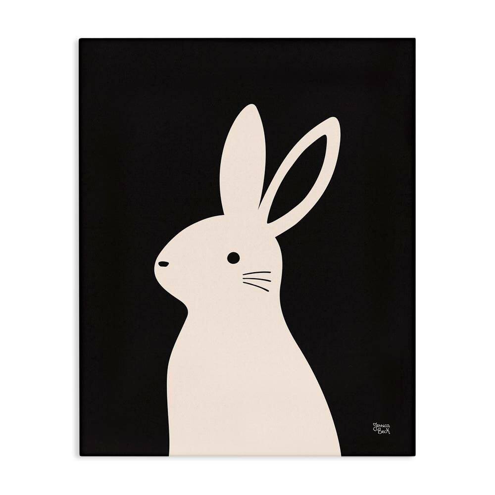 Simple White Bunny by Jessica Beck Unframed Animal Graphic Art Print 20 in. x 16 in. price history on PriceWatchPro