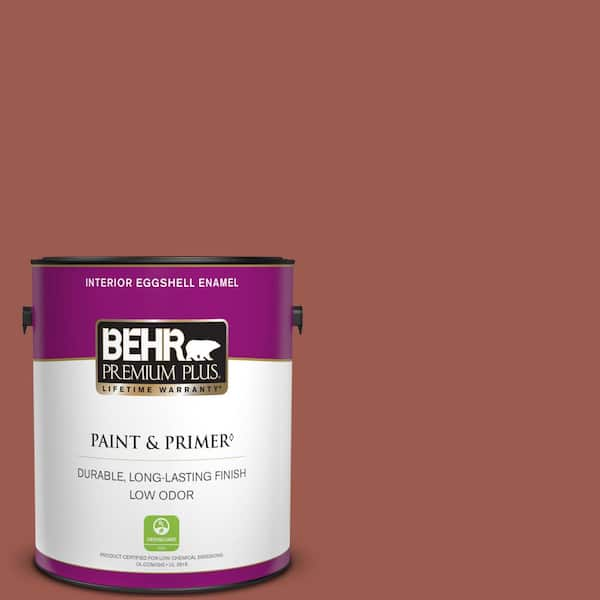 BEHR PREMIUM PLUS 1 gal. #ICC-106 Spicy Cayenne Eggshell Enamel Low Odor Interior Paint & Primer