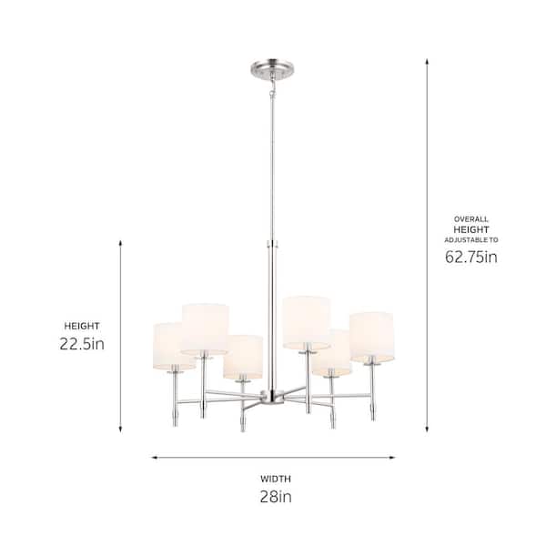 Kichler Ali 6-Light Polished Nickel Traditional Chandelier