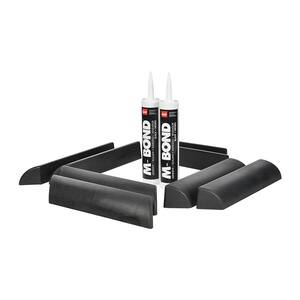 M-Curb 12 in. L x 2 in. W Polyester Straight Black Asphaltic Roofing Flashing Cover for Roof Penetrations (8 pcs per bx)