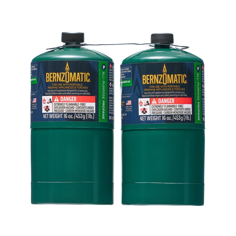 Bernzomatic 1 lb. All-Purpose Propane Gas Cylinder (2-Pack 