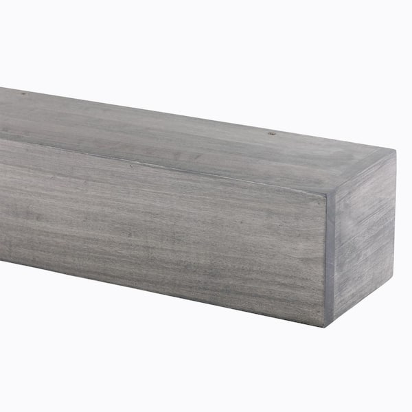 Dogberry Collections Modern Farmhouse 60 in. Ash Gray Mantel  m-farm-6005-gash-none - The Home Depot