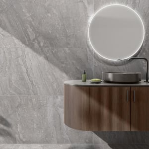 Sereno Pearl Gray 24 in. x 48 in. Matte Porcelain Floor and Wall Tile (15.49 Sq. Ft./Case)