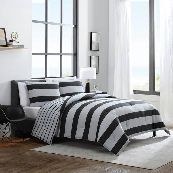 Nautica Lawndale 2-Piece Gray Cotton Twin/Twin XL Comforter Set  USHSA51228977 - The Home Depot
