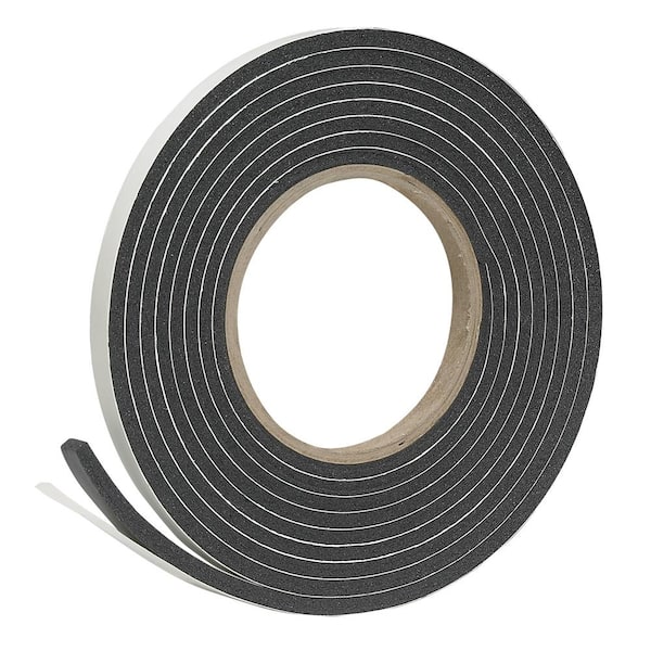 3/8 Thick Black EPDM Foam Extra Soft Strips with Adhesive Back for Light  Duty Applications 2 Wide x 25 Ft.