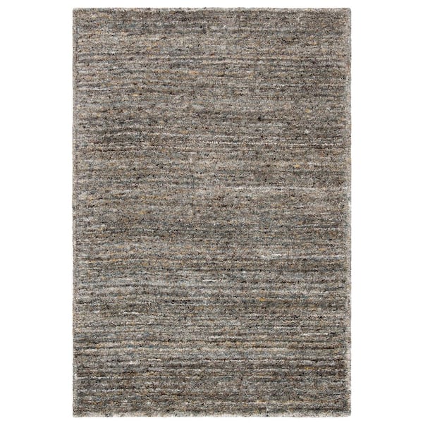 SAFAVIEH Himalaya Grey/Olive Doormat 3 ft. x 5 ft. Solid Color Area Rug
