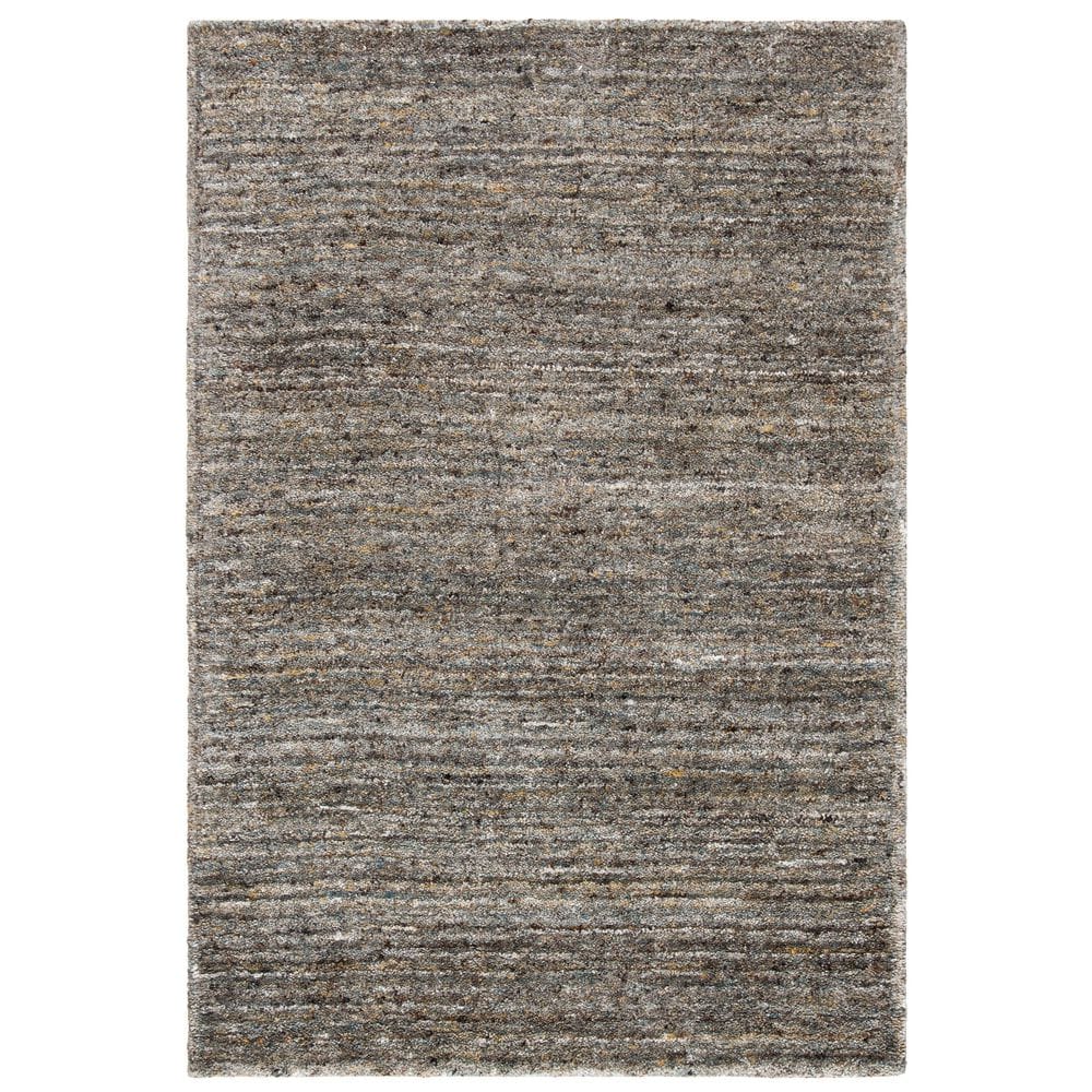 Gray 4' x 6' Handmade Tufted Wool Rectangular Rug