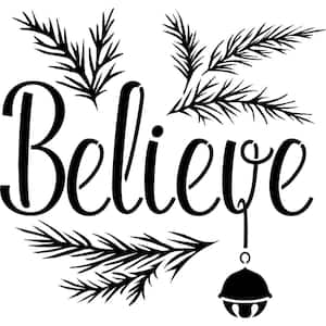 Believe with a Jingle Bell Sign Stencil and Free Bonus Stencil