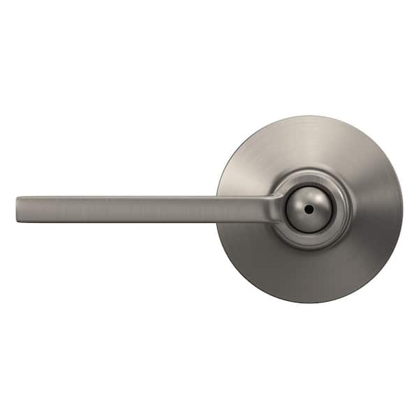 Latitude Satin Nickel Privacy Bed/Bath Door Lever (4-Pack) Latitude Satin Nickel Privacy Bed/Bath Door Lever (4-Pack)