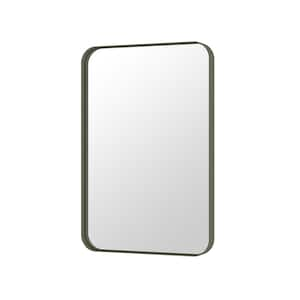 36 in. W x 24 in. H Rectangular Framed Wall Mounted Bathroom Vanity Mirror in Brushed Bronze