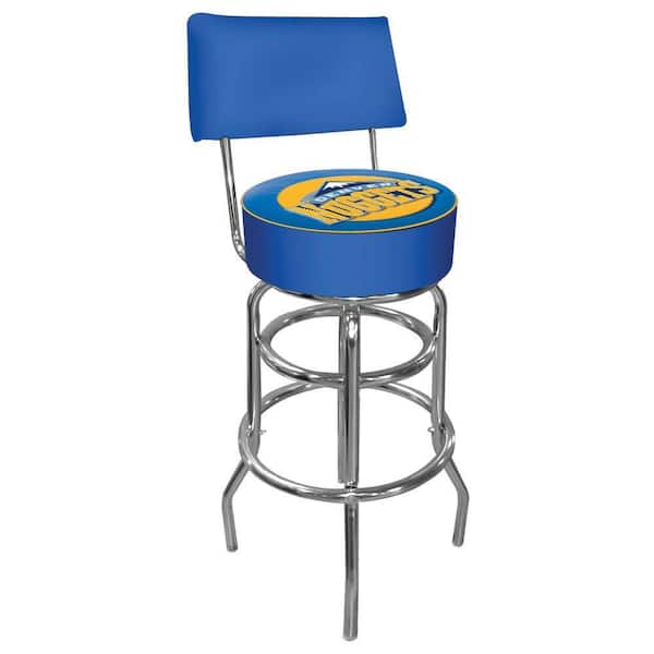 Trademark Denver Nuggets NBA 30 in. Chrome Padded Swivel Bar Stool