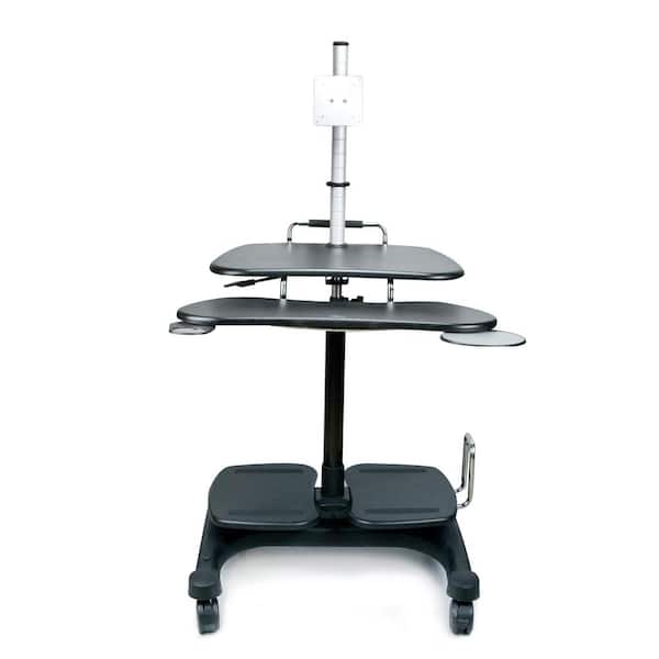 AIDATA U.S.A. Sit/Stand Mobile PC Workstation with Monitor Mount