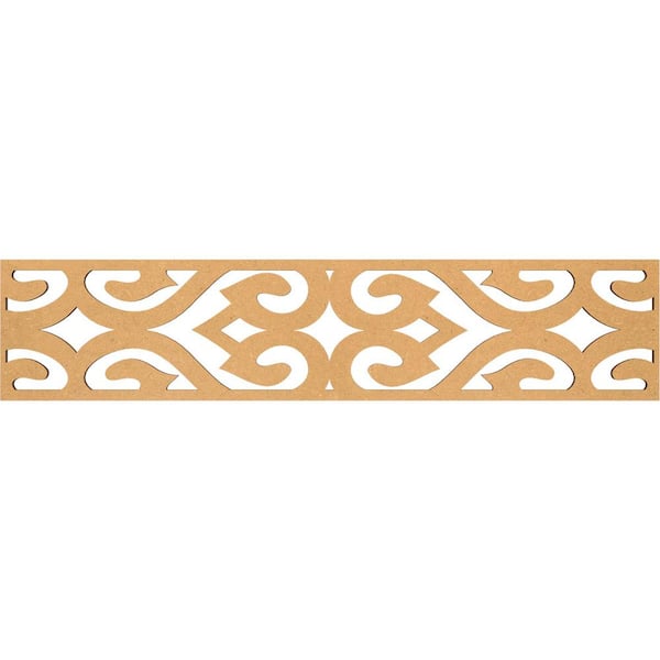 Ekena Millwork Keene Fretwork 0.375 in. D x 46.75 in. W x 10 in. L MDF Wood Panel Moulding