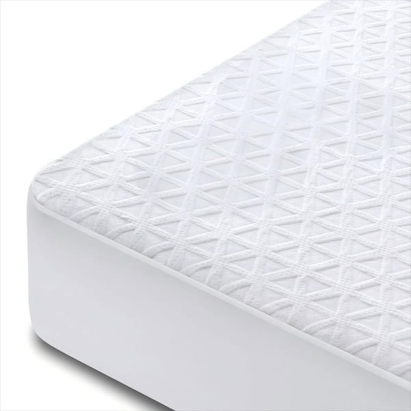 Premium Polyester Waterproof Mattress Protector, Breathable Bed Cover 3D Air Fabric Cooling Mattress Pad Cover, Twin