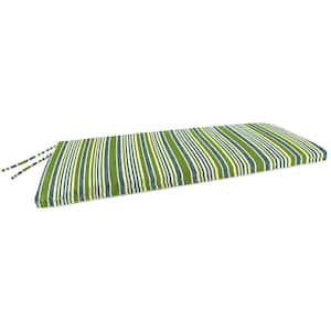 44 in. L x 16 in. W x 2.5 in. T Rectangular Outdoor Bench Cushion in Mateo Asparagus