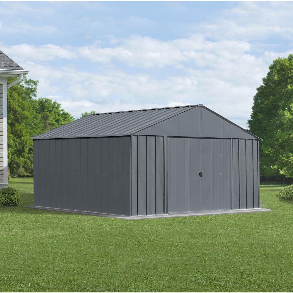 12' x 12' Charcoal Steel Storage Shed Kit