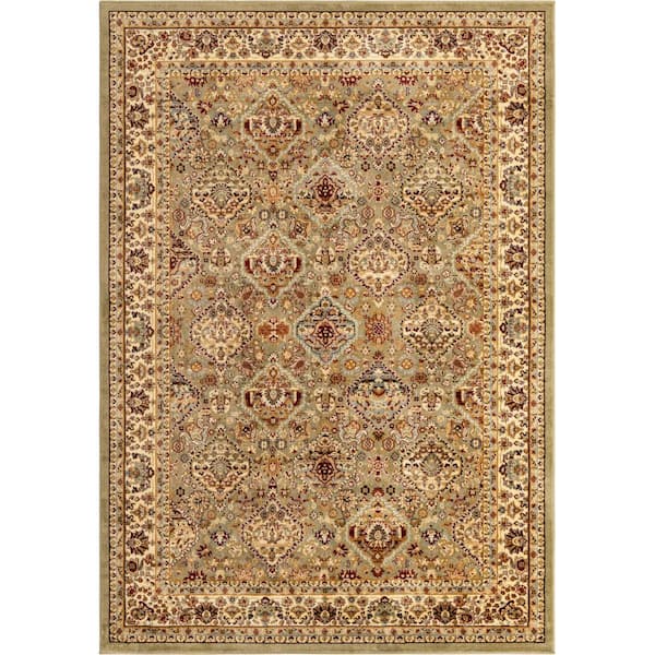 Unique Loom Voyage Colonial Light Green 7' 0 x 10' 0 Area Rug