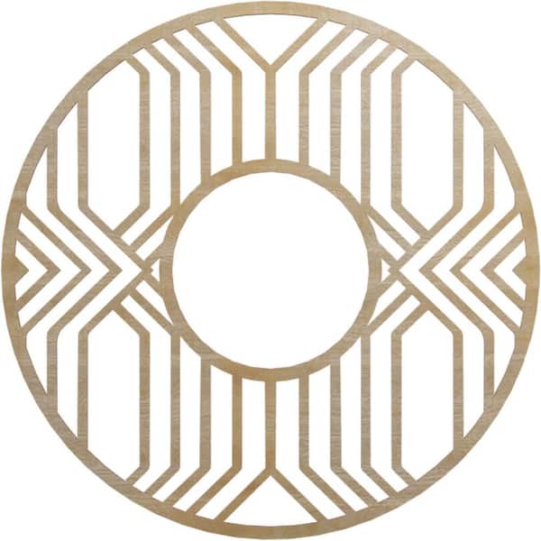 Ekena Millwork 36 in. x 13.125 in. x 0.25 in. Wood Medallion