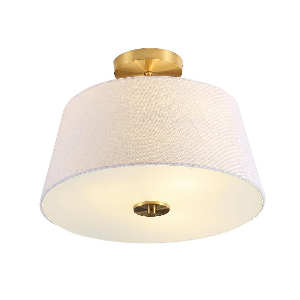 Isabella 15" Gold Brass LED Flush Mount Ceiling Light