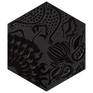 Gaudi Lux Hex Black 8-5/8 in. x 9-7/8 in. Porcelain Floor and Wall Tile (11.5 sq. ft./Case)