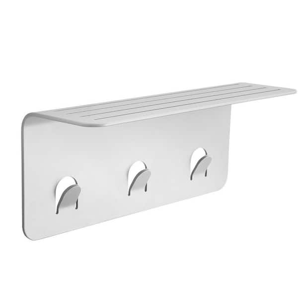 Brondell Nebia 4.7 in. W 3.7 in. H x 11 in. D Aluminum Rectangular Shelf in Gray Matte