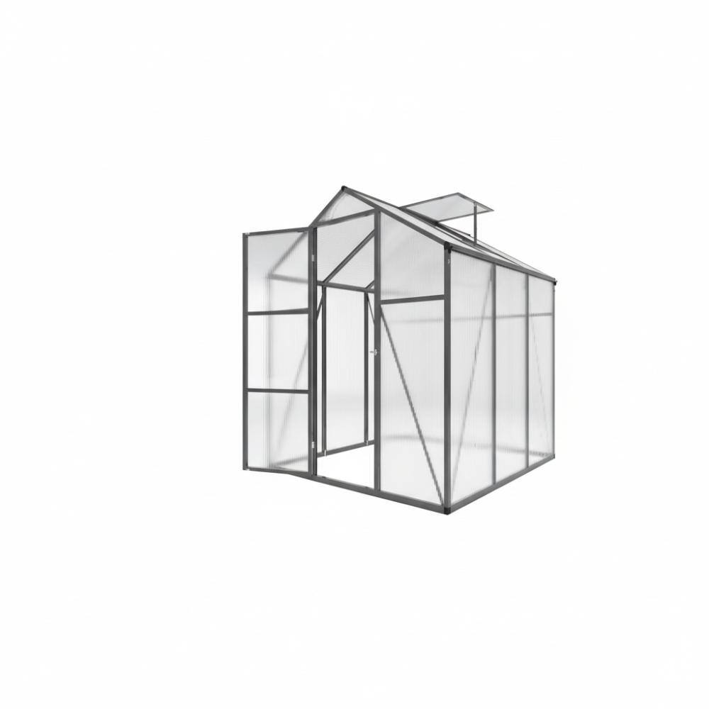 73.1 in. W x 73.1 in. D x 82.3 in. H Black Outdoor Walk-in Greenhouse with Adjustable Vents, Lockable Door price history on PriceWatchPro
