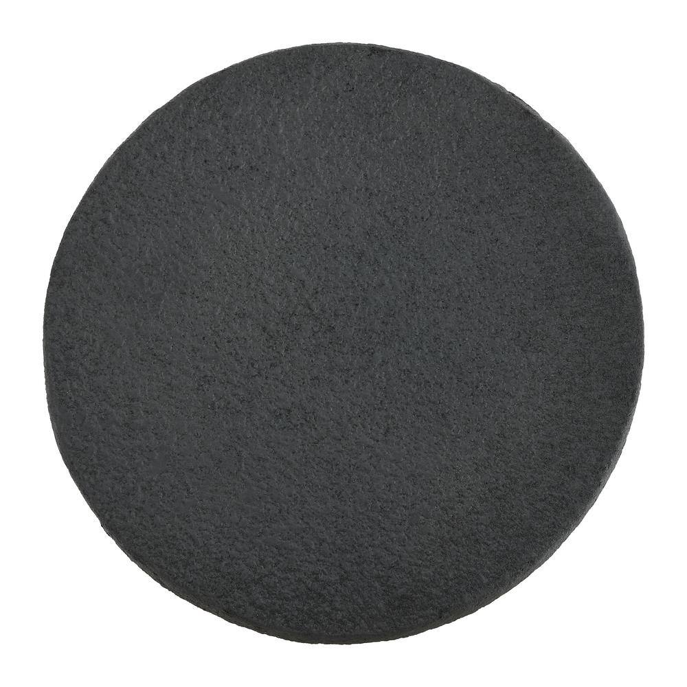 Greta Black Polyresin 18" Mid-Century Modern Drum Accent Table