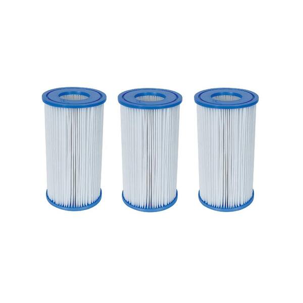 Bestway Type III/A Swimming Pool Filter Pump Replacement Cartirge (3-Pack)