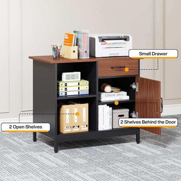 Mayitaです。デスク BYBLIGHT Lanita 59 in. L Shaped Gray Wood 4-drawer Computer Desk