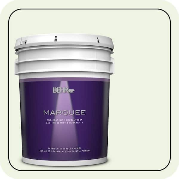 BEHR MARQUEE 5 gal. #430A-1 Mint Hint Eggshell Enamel Interior Paint & Primer