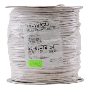 1000 ft. 12 White Stranded CU GPT Primary Auto Wire