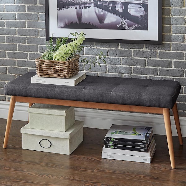 linen dining bench