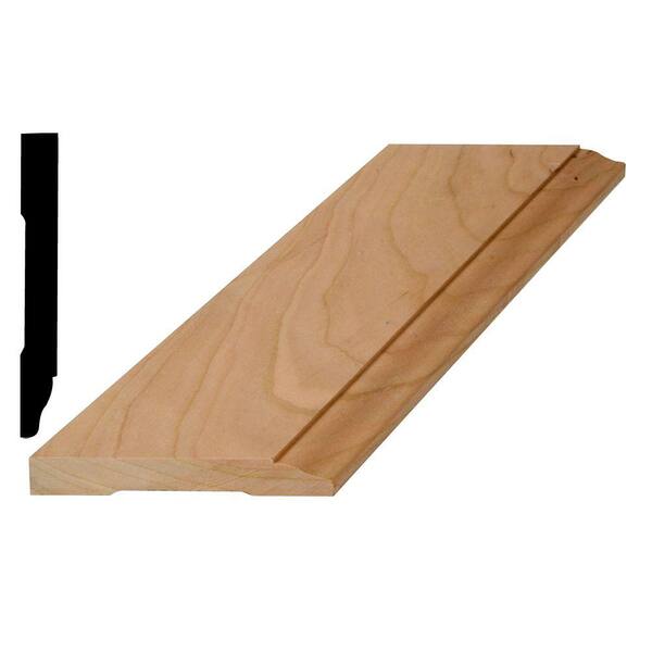 American Wood Moulding WM 623 9/16 in. x 3-1/4 in. x 120 in. Solid Cherry Base Moulding