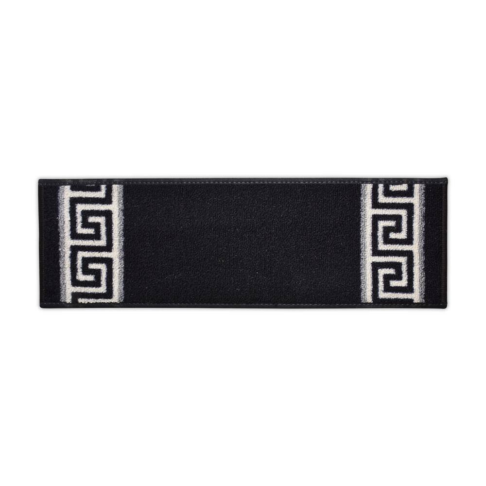 Meander Custom Size Black 11 in. x 26 in. Indoor Carpet Stair Tread Cover Slip Resistant Backing (Set of 13) price history on PriceWatchPro