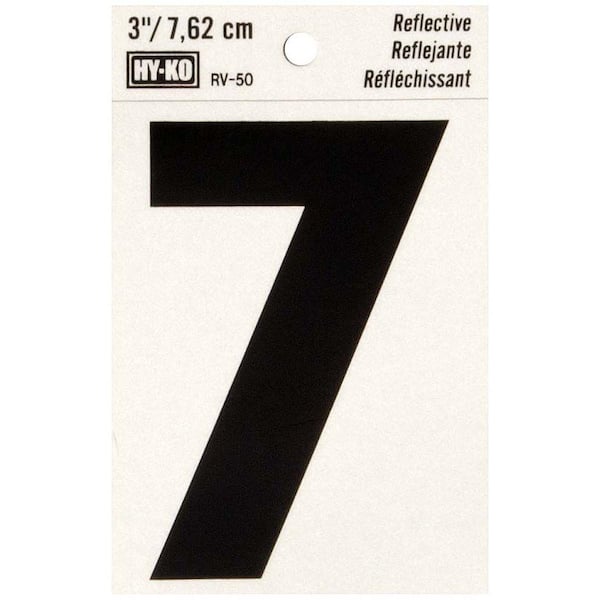 HY-KO 3 in. Vinyl Reflective Number 7