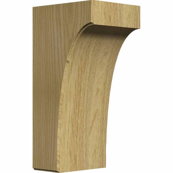 Ekena Millwork 6 in. x 5-1/2 in. x 12 in. Unfinished Red Oak Clarksville Corbel