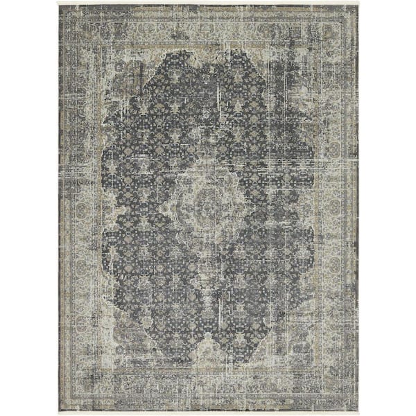 Unique Loom Baracoa La Cabana Dark Gray 10' 0 x 13' 0 Area Rug