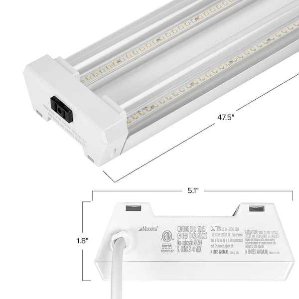Maxxima 4 ft. 300-Watt Equivalent LED White Shop Light MSL