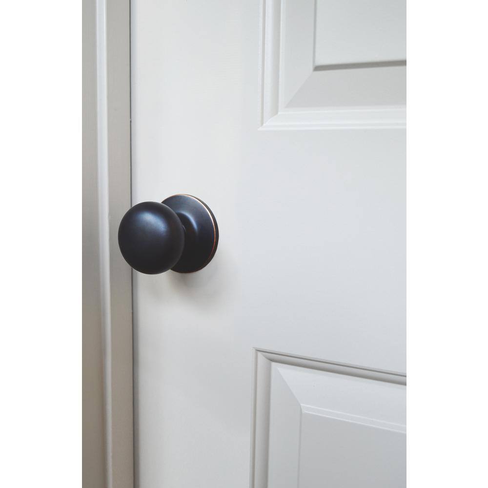 Saxon Satin Nickel Flat Ball Privacy Door Knob Set