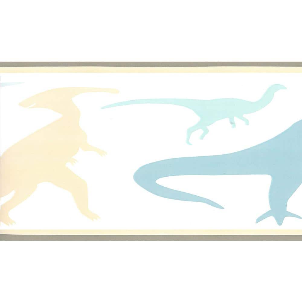 Falkirk Brin Dinosaurs Brown, Beige, Blue Wallpaper Border