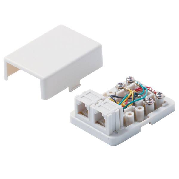Steren 4C Dual Surface Jack - Ivory