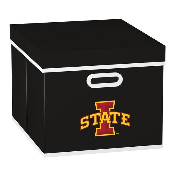 MyOwnersBox College STACKITS Iowa State University 12 in. x 10 in. x 15 in. Stackable Black Fabric Storage Cube