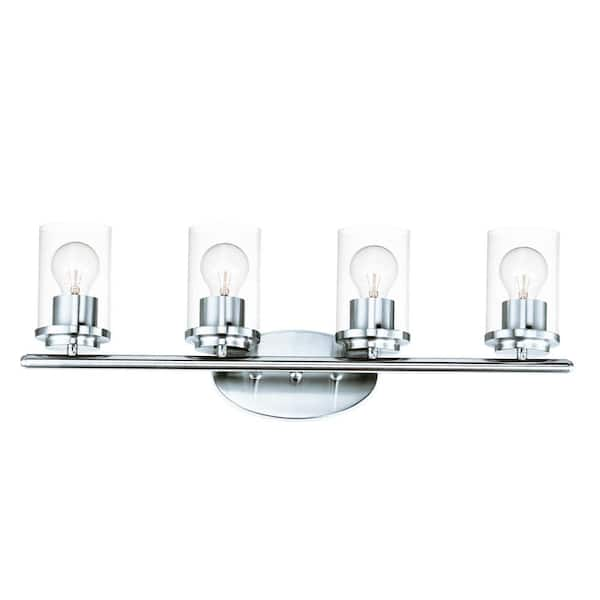 Maxim Lighting Corona 26.25 in. 4 Light Chrome Bath Vanity Light