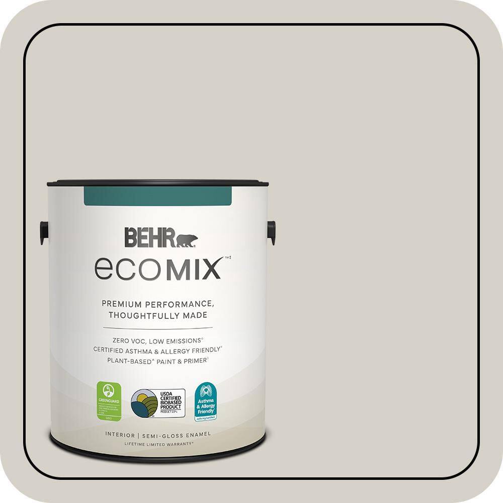 BEHR ECOMIX 1 gal. #T16-19 Bowstring Semi-Gloss Enamel Plant-Based ...