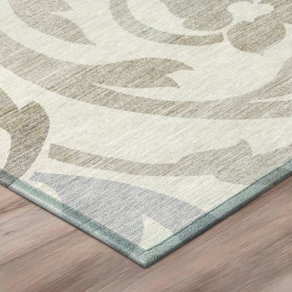 Chantille Machine Washable Indoor/Outdoor Abstract ACN3168 Ivory 5 ft. x 7 ft. 6 in. Area Rug