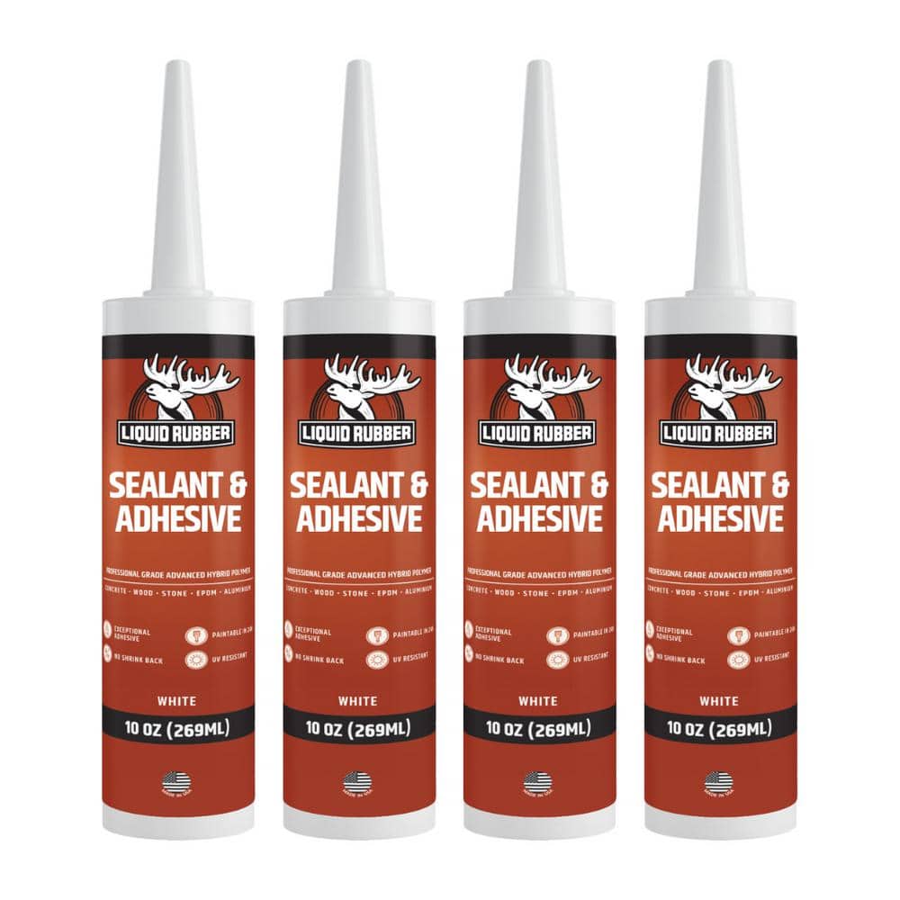 10.2 oz. White, Caulk - Hybrid Adhesive and Protective Sealant, Synthetic R